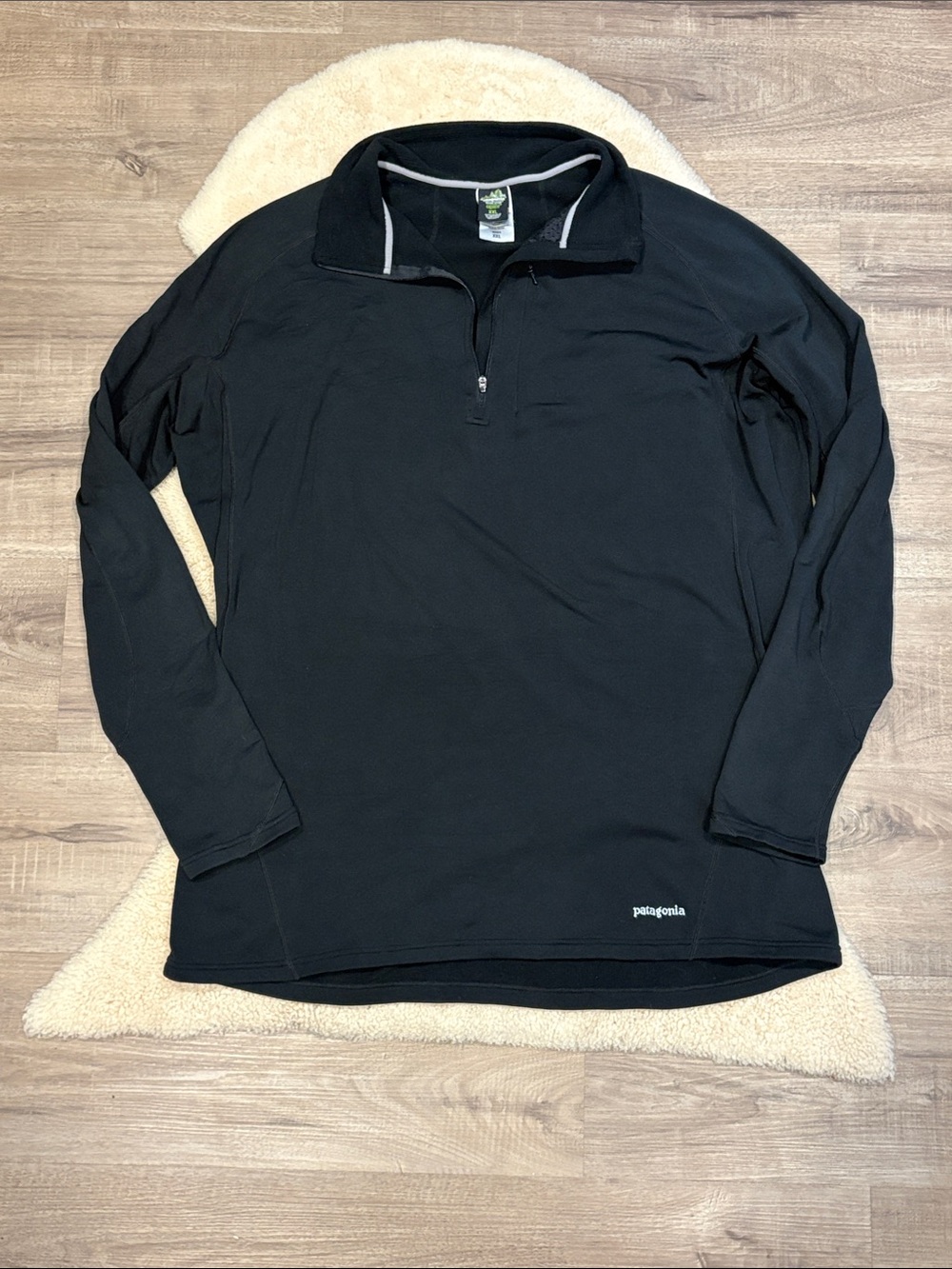 Patagonia Capilene midweight zip neck pullover, black, menβs XXL